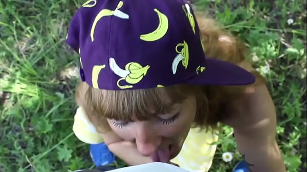 This Young beauty loves to suck cock, lick balls and swallow sperm. Blowjob in the park outdoors.
